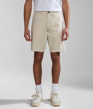 Short Napapijri Nakuru Bermuda Shorts Homme Beige Argent | 6754CWYVF