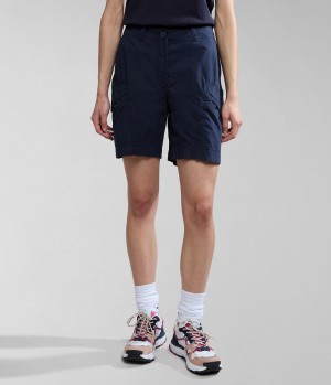 Short Napapijri Narin Bermuda Shorts Femme Bleu Foncé | 2691COBAN