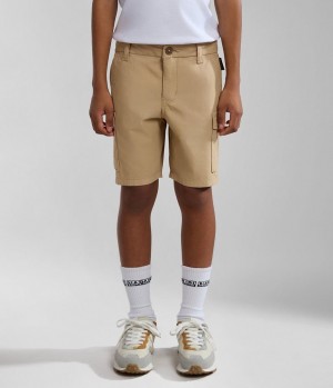 Short Napapijri Whati Bermuda Shorts (4-16 YEARS) Enfant Beige | 2197HJAMY