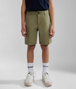 Short Napapijri Whati Bermuda Shorts (4-16 YEARS) Enfant Vert | 3870QGMKB