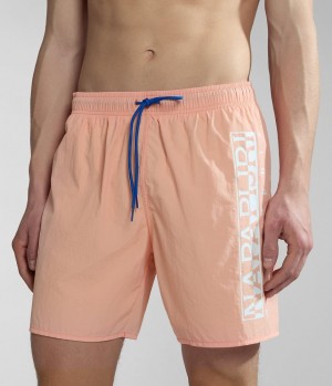 Slip de Bain Napapijri Box Swimming Trunks Homme Rose | 1320JZVCW