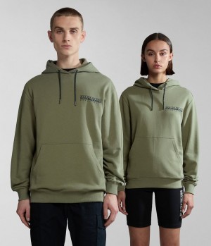 Sweat a Capuche Napapijri Boyd Hoodie Femme Vert | 9680MYUZW