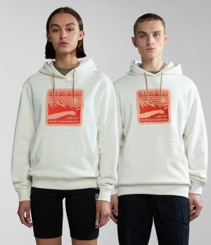 Sweat a Capuche Napapijri Boyd Hoodie Femme Blanche | 0275FNYJE