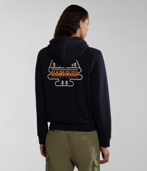 Sweat a Capuche Napapijri Faber Hoodie Femme Noir | 7590LWIMH