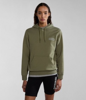 Sweat a Capuche Napapijri Iaato Summer Hoodie Femme Vert | 1907IVDFY