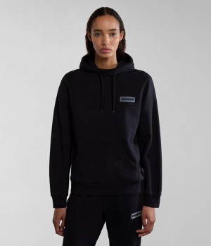 Sweat a Capuche Napapijri Iaato Summer Hoodie Femme Noir | 5870FBTZO