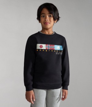 Sweats Napapijri Brunt Sweatshirt (4-16 YEARS) Enfant Noir | 9253ANPCT