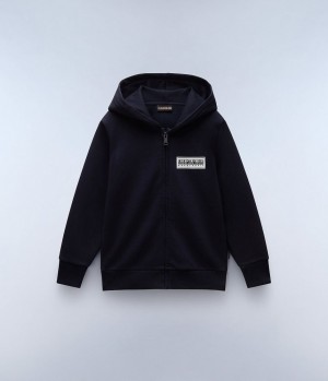 Sweats Napapijri Chamois Full-Zip Hoodie (4-16 YEARS) Enfant Bleu Foncé | 1692EILXJ