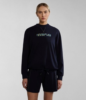 Sweats Napapijri Kreis Sweatshirt Femme Bleu Foncé | 0976XHWZP