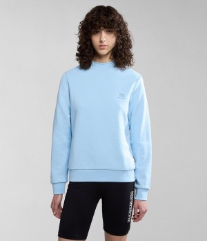 Sweats Napapijri Nina Summer Sweatshirt Femme Bleu Clair | 9458DKHEX