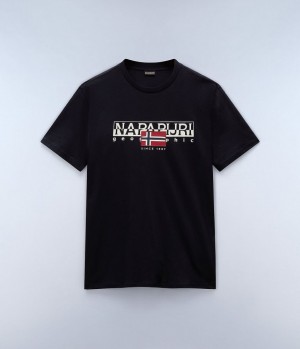 T Shirts Napapijri Aylmer Short Sleeve T-Shirt Homme Noir | 2671CIALF
