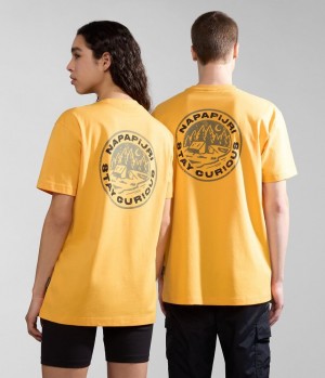 T Shirts Napapijri Kotcho Short Sleeve T-Shirt Femme Jaune | 8471SBDYI