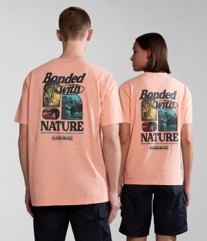 T Shirts Napapijri Martre Short Sleeve T-Shirt Femme Rose | 7145WVUOB