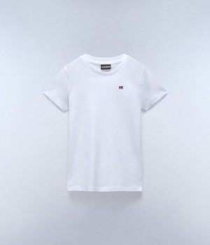 T Shirts Napapijri Salis Short Sleeve T-Shirt (4-16 YEARS) Enfant Blanche | 8713QIJME