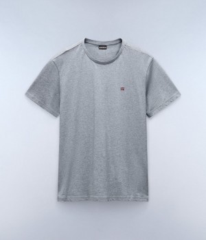 T Shirts Napapijri Salis Short Sleeve T-Shirt Homme Grise | 8943TDGQF