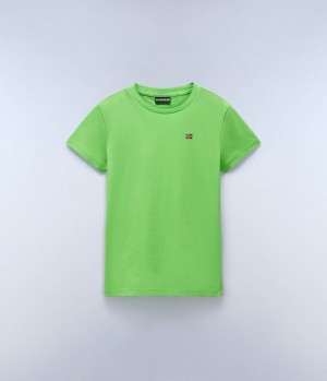 T Shirts Napapijri Salis Short Sleeve T-Shirt (4-16 YEARS) Enfant Vert | 1307XHWQE