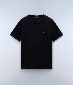 T Shirts Napapijri Salis Short Sleeve T-Shirt Homme Noir | 3584XZTOM