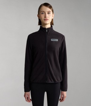 Toison Napapijri Iaato Full-Zip Fleece Femme Noir | 8461AGMXF