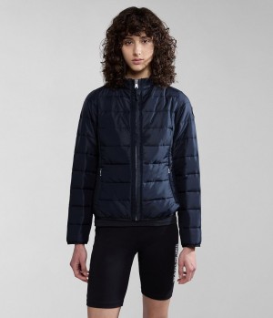 Veste Puffer Napapijri Acalmar Short Jacket Femme Noir | 0347FALSK
