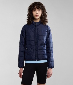 Veste Puffer Napapijri Acalmar Short Jacket Femme Bleu Foncé | 7319YLQOR