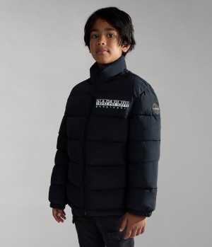 Veste Puffer Napapijri Bachar Puffer Jacket (10-16 YEARS) Enfant Noir | 9054JVOGM