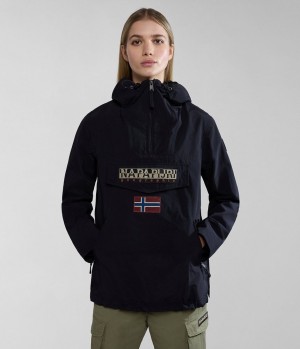 Vestes De Pluie Napapijri Rainforest Pocket Summer Anorak Jacket Femme Noir | 6725BQTGC