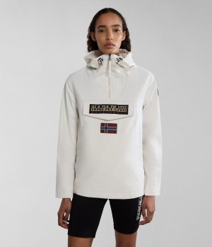 Vestes De Pluie Napapijri Rainforest Summer Anorak Jacket Femme Blanche | 3659RFYAN