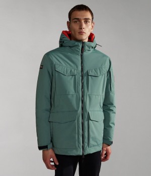 Vestes Parkas Napapijri Field Jacket Homme Vert | 6085RMUKS
