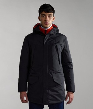 Vestes Parkas Napapijri Rankine Parka Jacket Homme Noir | 1295NKDMJ