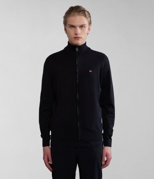 Zip Jumpers Napapijri Decatur Full-Zip Jumper Homme Noir | 3176JSDCL