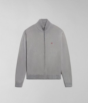 Zip Jumpers Napapijri Decatur Full-Zip Jumper Homme Grise | 4123KJVLA