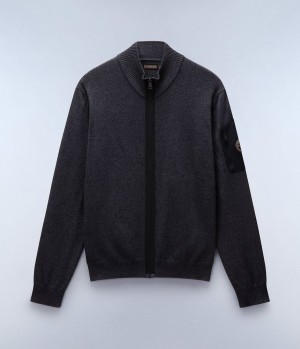 Zip Jumpers Napapijri Gardy Full-Zip Jumper Homme Noir | 6230VKOES