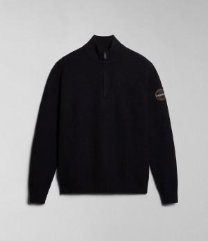 Zip Jumpers Napapijri Gwich Half-Zip Jumper Homme Bleu Foncé | 5162AEIQK